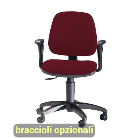 Sedia operativa girevole Unisit Leda LDB Eco smart - schienale basso -