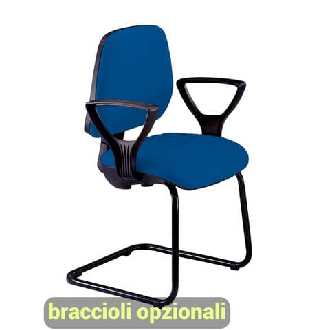 Sedia operativa visitatore Unisit Leda LDS Eco smart su slitta - rivestimento