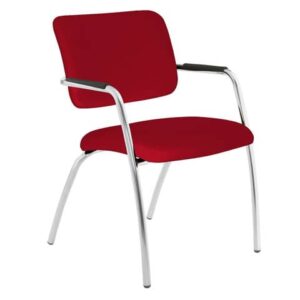 Sedia visitatore a 4 gambe Unisit Lithium LT4G struttura cromata - rivest.