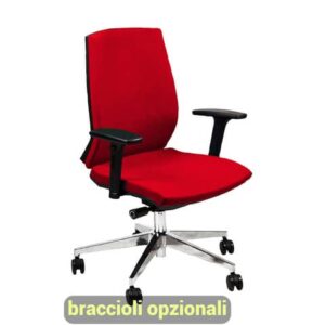 Sedia operativa girevole Unisit Larissa LR1S - rivestimento Eco