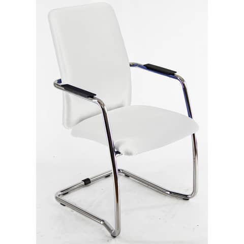 Sedia visitatore con slitta Unisit Lithium LTLTA schienale alto - rivest.