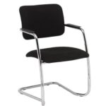 Sedia visitatore con slitta Unisit Lithium LTLT struttura cromata - rivest.