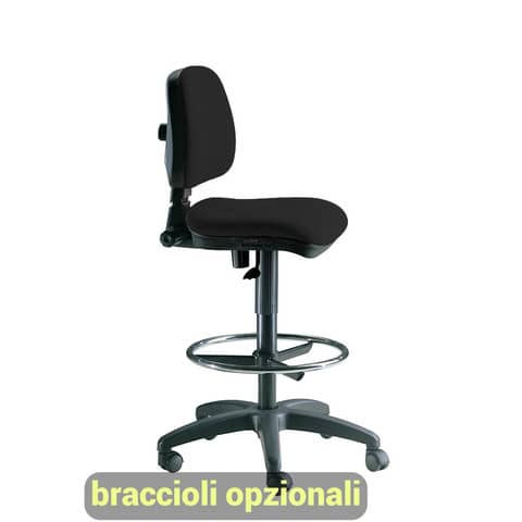 Sgabello tecnico Unisit Esos EO0 seduta alta - poggiapiedi telescopico -