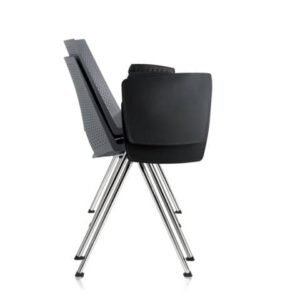Sedia visitatore a 4 gambe Unisit Strike SKT con tavoletta - PPL blu