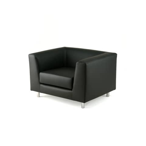 Divano attesa a 1 posto Unisit Quad QD1 schienale fisso - rivestimento tessuto