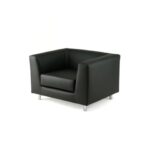 Divano attesa a 1 posto Unisit Quad QD1 schienale fisso - rivestimento tessuto