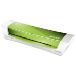 Plastificatrice a caldo compatta a 2 Leitz iLAM Home Office A4 verde