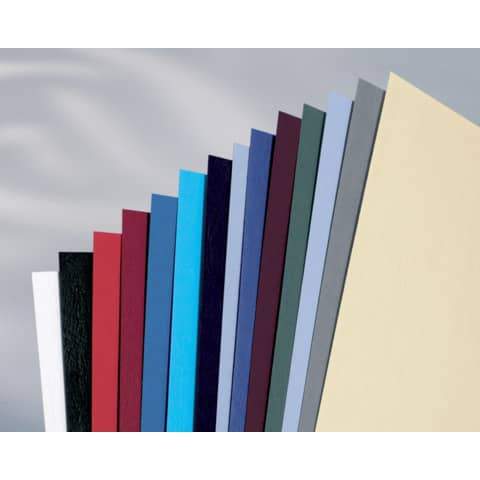 Copertine per rilegatura A3 Leathergrain - conf 100 pz GBC nero
