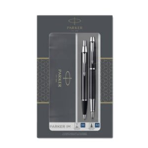 Gift set Duo Parker - Penna a sfera IM Black CT + Stilografica M nero/argento