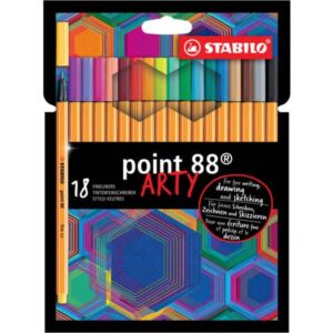 Fineliner Stabilo Point 88® 0,4 mm conf. 18 colori assortiti