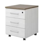 Cassettiera 3 cassetti Frensy Florence 44x52x63 cm top olmo - struttura