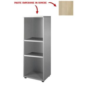 Mobile medio a giorno Frensy Spirit 2 ripiani 45x45x130 cm rovere - struttura