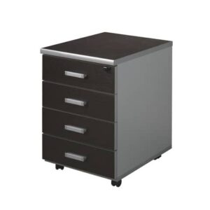 Cassettiera 4 cassetti Frensy Spirit con ruote 44x52x63 cm wengé