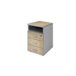 Cassettiera 3 cassetti + vano Frensy Spirit 44x52x72 cm rovere
