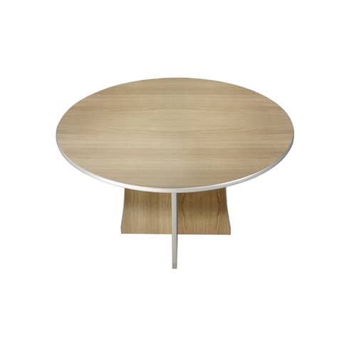 Tavolo miniriunione Frensy Spirit Ø 125 cm - H.72 cm rovere