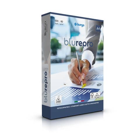 Carta per fotocopie A4 Burgo Repro Blu A4 - Premium Quality 80 gr. bianca