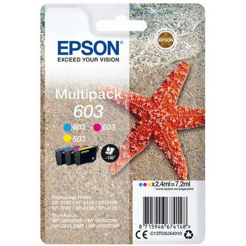 Epson cartridges yellow+cyan+magenta