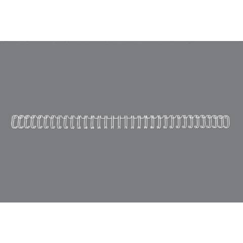 Spirali metalliche a 34 anelli GBC Wirebind 11 mm A4 bianco - fino a 100