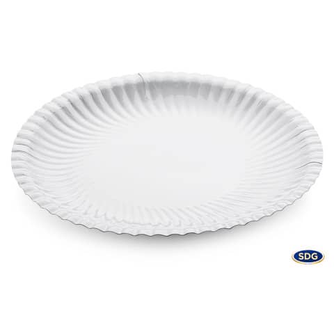 Piatto piano Ø 23 cm in cartoncino riciclato patinato Scatolificio del