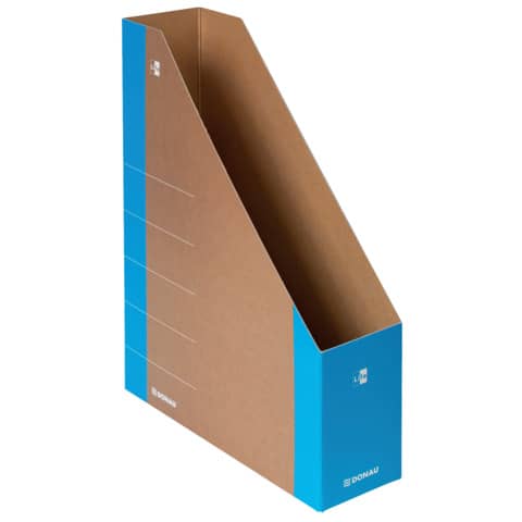 A4 cardboard magazine rack 8 cm spine Donau blue