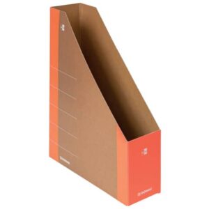 Cardboard magazine rack A4 size 8 cm spine Donau orange