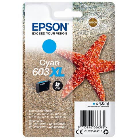 Cartuccia Epson Ciano 603 XL