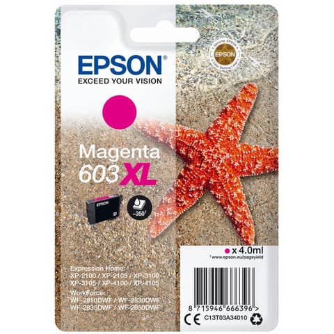 Cartuccia Epson magenta 603 XL