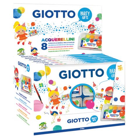Giotto Party Gifts watercolours - in a box of 8 watercolour boxes -