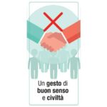 Adesivo segnaletico "Un gesto di buon senso e civiltà" (logo vietata stretta
