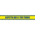 Markin "Wait here for your turn" PVC walking sticker