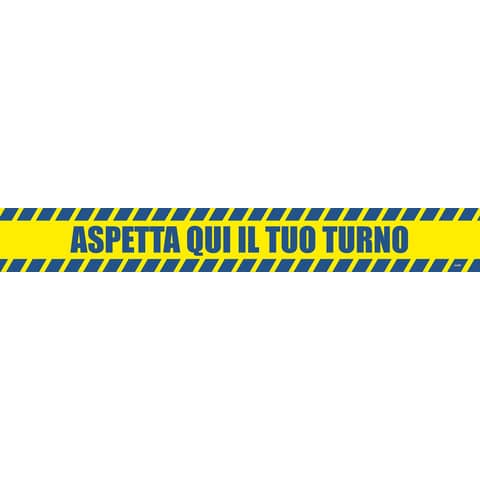 Markin "Wait here for your turn" PVC walking sticker
