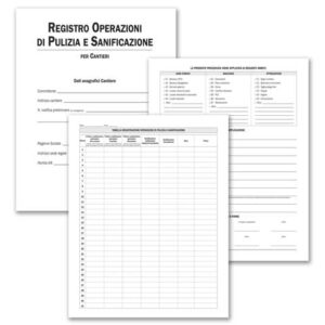 Registro operazioni di pulizia e sanificazione per cantieri Data Ufficio