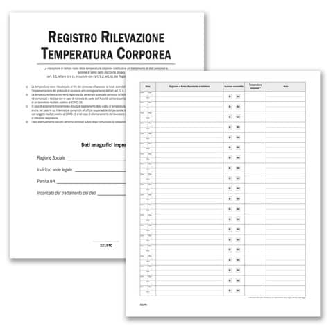 Registro operazioni per la rilevazione della temperatura corporea Data Ufficio