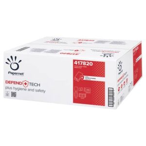Asciugamani piegati a V Papernet Defend Tech - 2 veli 22x21 cm bianco - pura