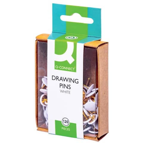 Q-Connect drawing pins head diameter 9 mm white