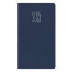 Agenda 2025 Settimanale tascabile 8x14 cm Gommato blu