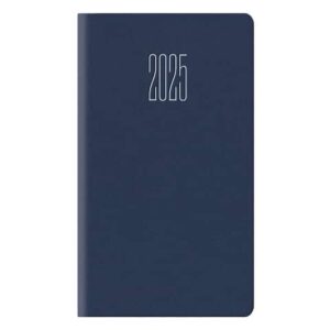Agenda 2025 Weekly pocket diary 8x14 cm Rubberized blue