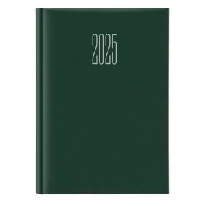 Weekly diary 2025 17x24 cm Rubberized green