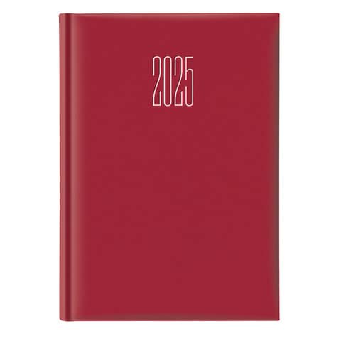 Agenda 2025 Daily S/D matching 17x24 cm Rubberized red