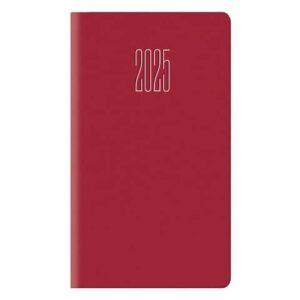 Agenda 2025 Weekly pocket diary 8x14 cm Rubberized red
