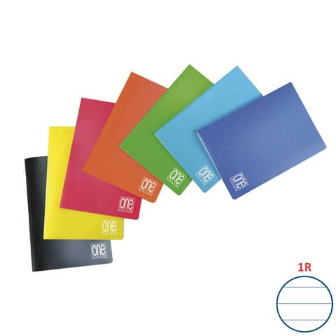 Quaderno Maxi One A4 punto metallico Color PM PPL 80 gr rigatura 1R 20ff+1