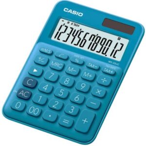 CASIO desktop calculator solar or battery - 12 digits - blue