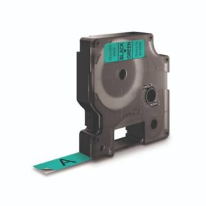 Nastro per etichettatrici Dymo D1 12 mm x 7 m Nero/Verde
