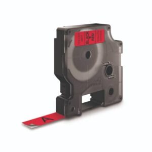 Nastro per etichettatrici Dymo D1 12 mm x 7 m Nero/Rosso