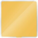 Lavagna magnetica in vetro Leitz Cosy - 450x450mm - giallo caldo