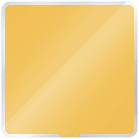 Lavagna magnetica in vetro Leitz Cosy - 450x450mm - giallo caldo