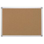 EC - Pannello in sughero Q-Connect 60x45 cm con cornice in alluminio