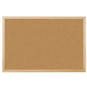 Pannello in sughero Q-Connect 90x60 cm con cornice in legno