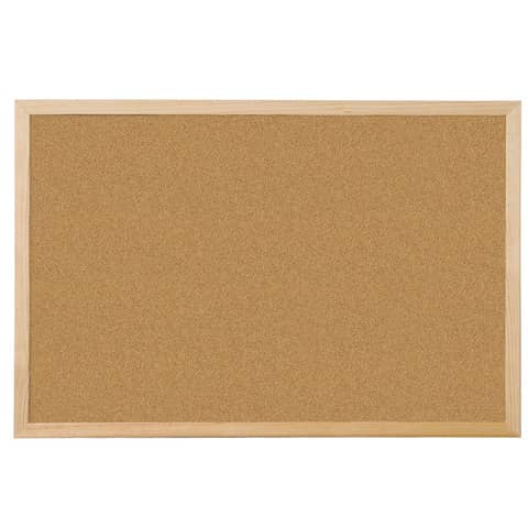 Pannello in sughero Q-Connect 90x60 cm con cornice in legno