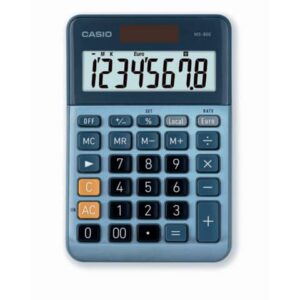 Casio MS-80E-W-EP Desktop Calculator - grey - solar and battery